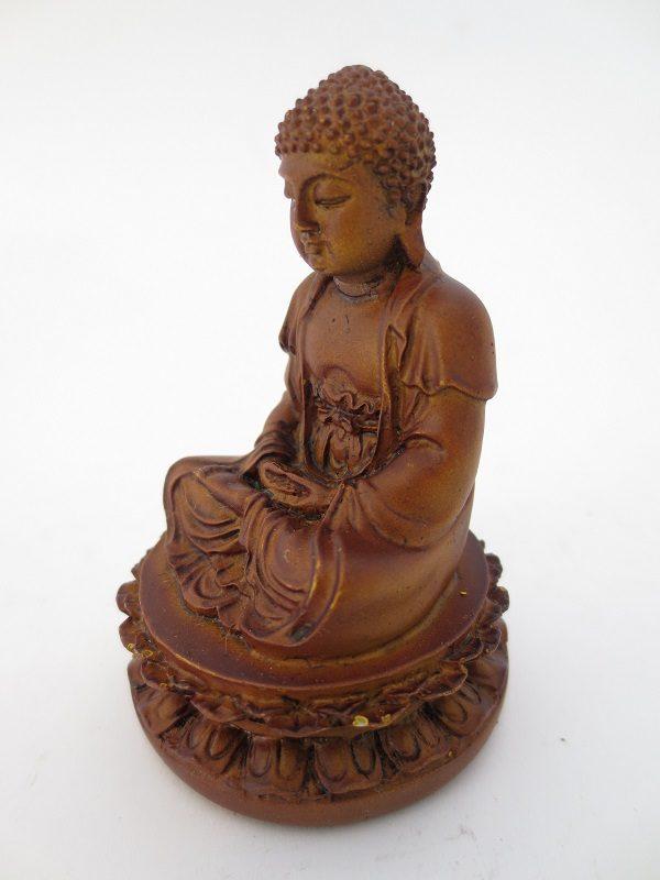 Boeddhabeeld – Kleine Boeddha in meditatie zittend op Lotus boeddha