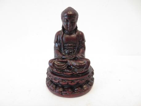 Boeddhabeeld Mini – Rood – Boeddha in Meditatie – 5 cm boeddha