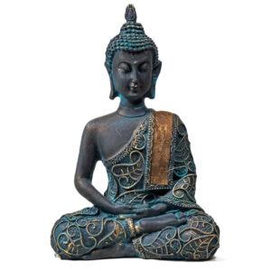 Boeddhabeeld – Boeddha in meditatie – Prachtig beeld met antieke finish uit Thailand boeddha