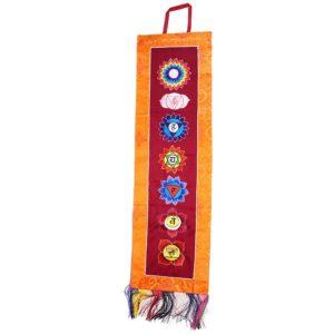 Chakra banner met borduurwerk en brokaat Banners banier