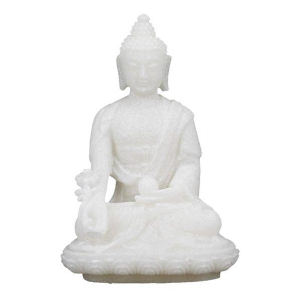 Boeddhabeeldje Wit – Medicijn Boeddha blauwe Boeddha