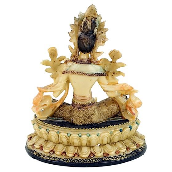 Boeddhabeeld – Mooi beeld van vrouwelijke Boeddha Groene Tara – 17 cm hoog boeddha