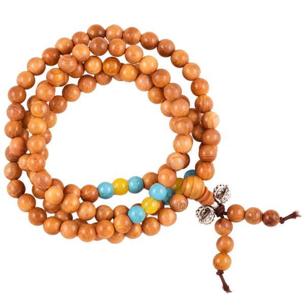 Mala – Armband – Hout – Sierkralen – Dorje 108 kralen