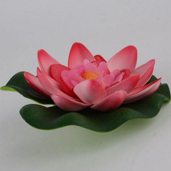 Drijvende lotus bloem rood en roze boeddha