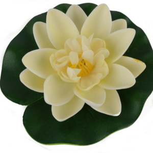 Drijvende lotus bloem wit boeddha