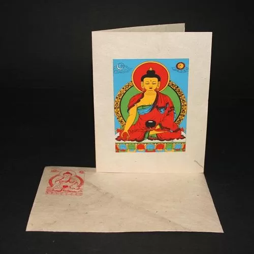 Wenskaart Tibetaans – Boeddha Ratnasambhava ansichtkaart