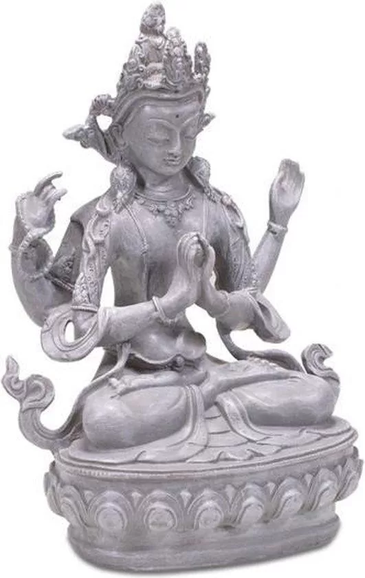 Boeddhabeeld – Boeddha van Mededogen Chenresig – Avalokiteshvara – 24 cm Avalokiteshvara