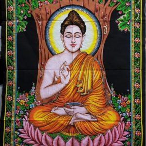 Wandkleed Boeddha – Indiaas Wandkleed – 80 x 110 cm banner