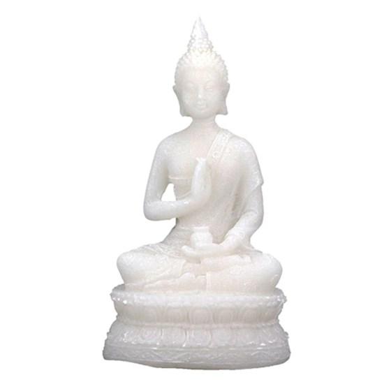 Boeddhabeeld Witte Albast met Amrita vaas 16 cm Alle producten boeddha