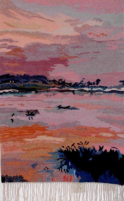 Wandkleed India – Scarlet Lake – Handgeweven in Weave Art Gallery La Mère – 60 x 100 cm gallery la mere