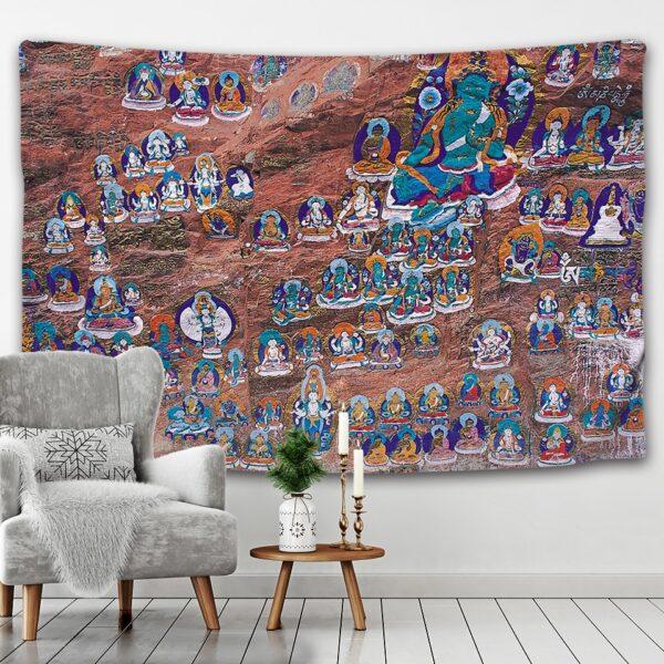 Indian Dun Wandkleed Multicolor – 200 x 150 cm – Grotschildering banner