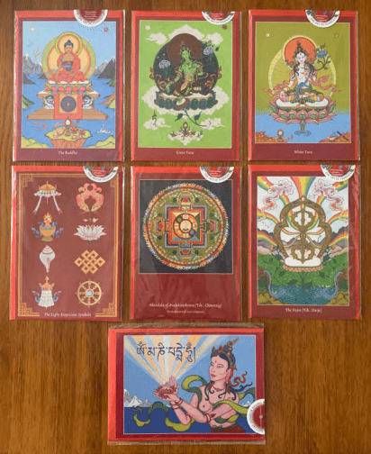 Tibetan Buddhist Art – Witte Tara Wenskaart – Postkaart Witte Tara – 14,5 x 21 cm Boeddhakaart