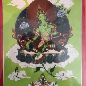 Thangka wenskaart A5 – Groene Tara – Tibetan Art Products – 14,5 x 21 cm Alle producten Boeddhakaart