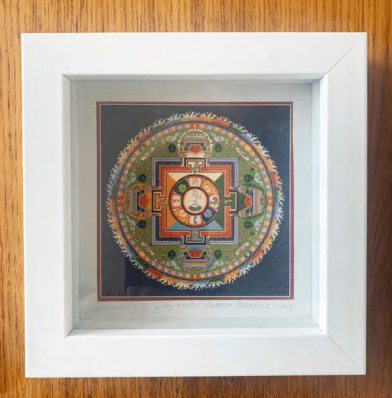 Mandala Reproductie in Witte Houten Lijst – 15 x 15 cm Carmen Mensink
