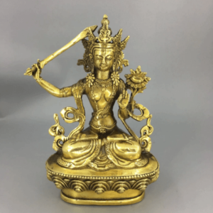 Boeddha Manjushri – Tibetaans Messing Beeld – Bodhisattva Manjushri – 15,2 cm – 6,4 inch bodhisattva manjushri