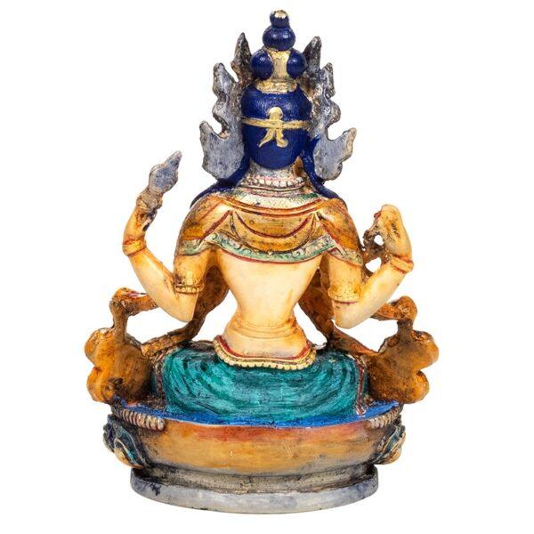 Boeddha Avalokiteshvara Gekleurd – Boeddha van Mededogen Chenresig – 15 cm Avalokiteshvara