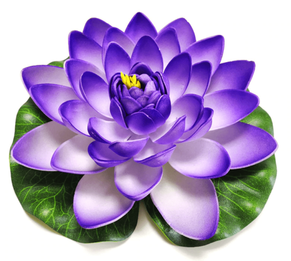 Drijvende Lotus – Kunststof Bloem – Blauw en lichtblauw – 18 cm boeddha