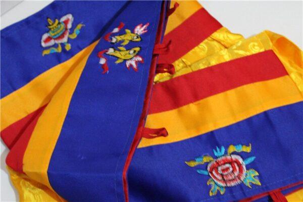 Banner uit Nepal – Banner met 8 Gunstige Symbolen – Tibetaans Boeddhistische Shambu Banner – 5 meter lang! boeddhisme