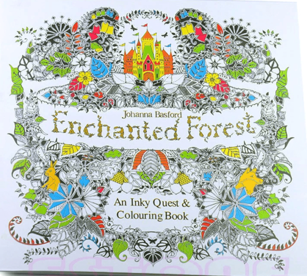 Kleurboek Betoverd Bos – Enchanted Forest Kleurboekje – 14 pagina’s boeddhisme