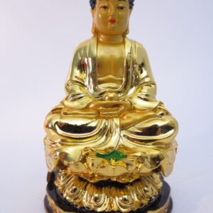 Boeddhabeeld – Boeddha in Meditatie – Op Lotus – Goudkleurig – 11 cm Alle producten boeddha