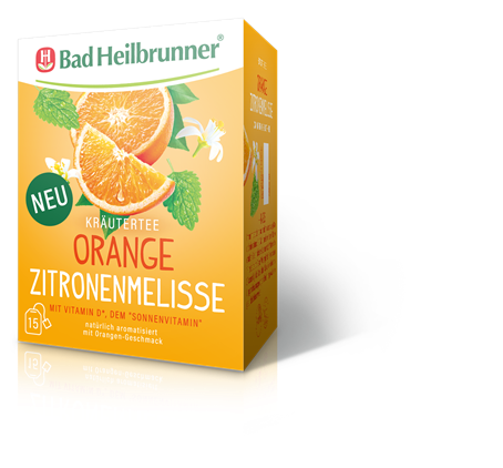 Bad Heilbrunner Thee – Sinaasappel Citroenmelisse Kruidenthee – Orange Zitronenmelisse Kräutertee Bad Heilbrunner