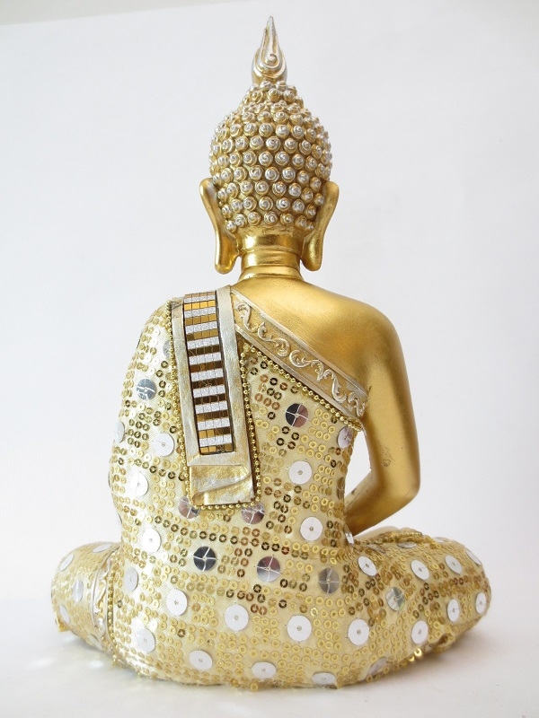 Boeddhabeeld – Thaise Boeddha – Meditatie – Goud 25 cm boeddha