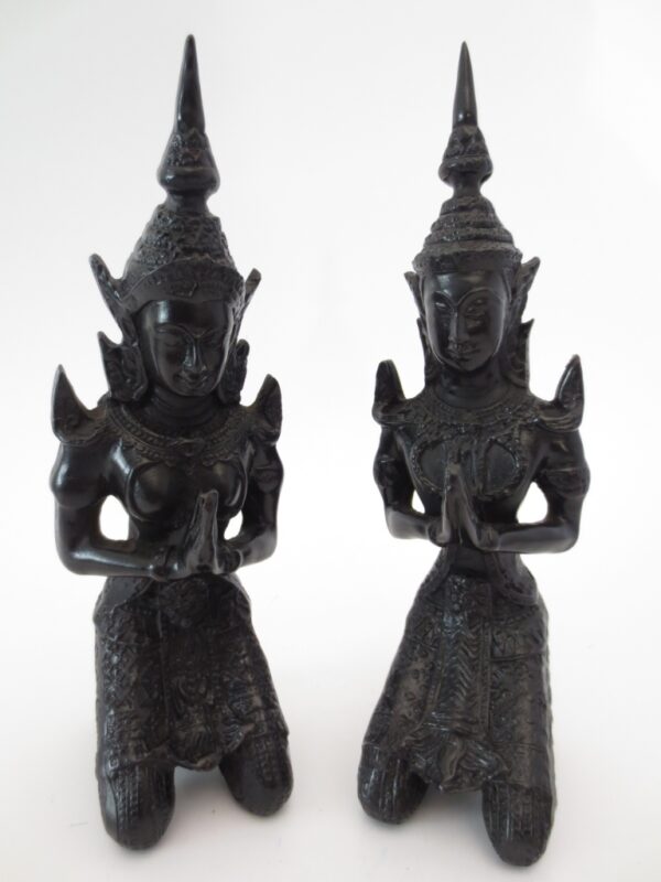 Boeddhabeeld – Tempelwachters Set – Zwart – 22 cm boeddha