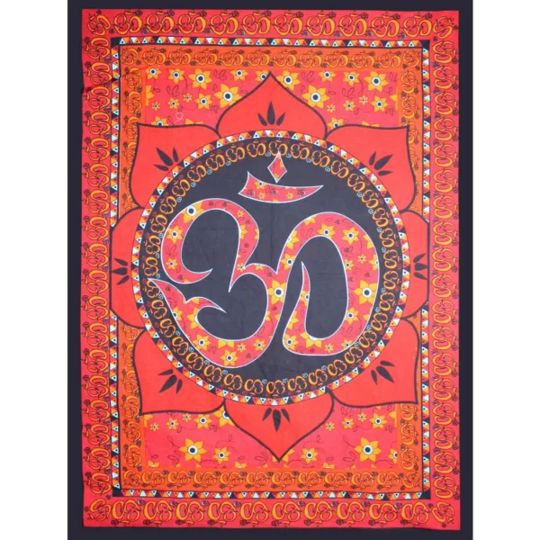 Indiase Grand Foulard – Om Lotus – 130 x 190 cm banner