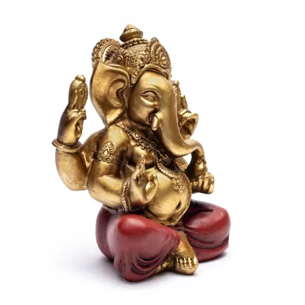 Ganesha beeld – Goudkleur – 18 cm boeddha