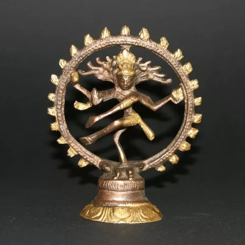 Shiva Beeld – Brons en Messing – Shiva Nataraj Dansend – 13,5 cm boeddha