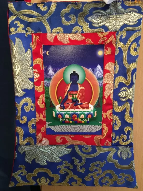 Thangka Reproductie – Afbeelding Medicijn Boeddha – 21 x 30 cm boeddha