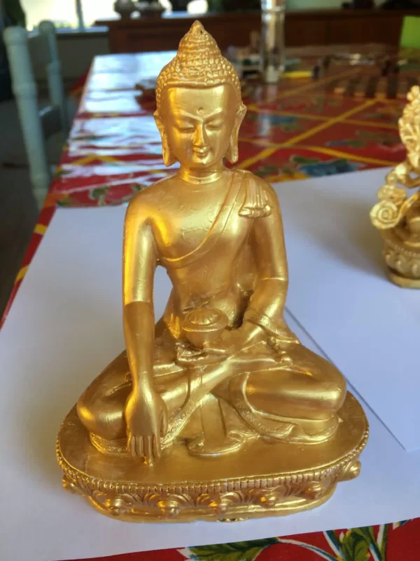 Boeddhabeeld Goudkleur – Heel erg mooi beeld van Boeddha Shakyamuni – 15 cm – Made in Nepal boeddha