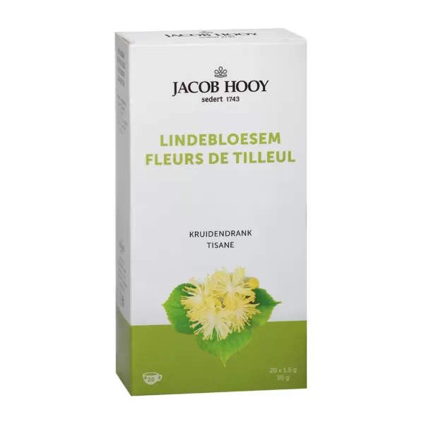 Lindebloesem Kruidendrank – Fleurs de Tilleul – Lindebloesem Thee 20 Theezakjes – Jacob Hooy biologische kruidenthee