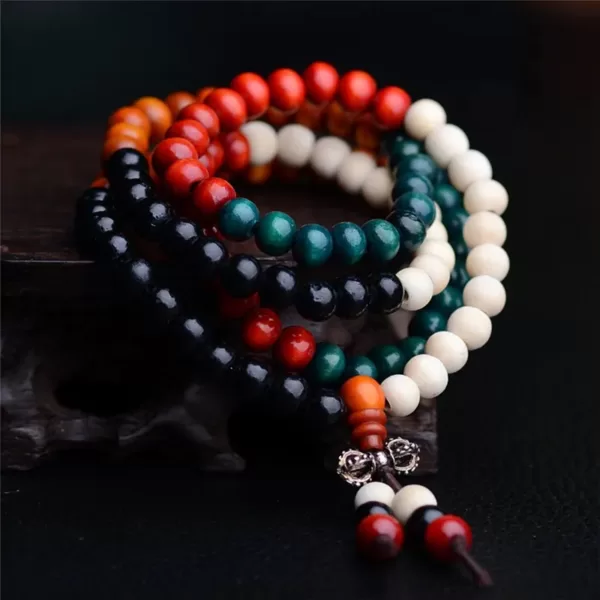 Armband – Mala Sandelhout – Multicolor – 108 Kralen 8 mm 108 kralen