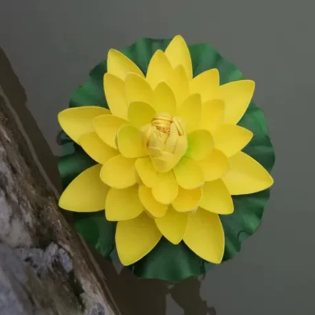 Drijvende Lotus Bloem Geel 18 cm boeddha Drijvende Lotus Bloem Geel 18 cm