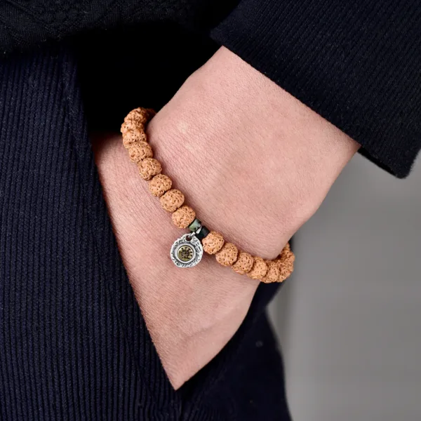 rudraksha armband - mala rudraksha - armband met 30 zaden van 8 mm - 21 cm