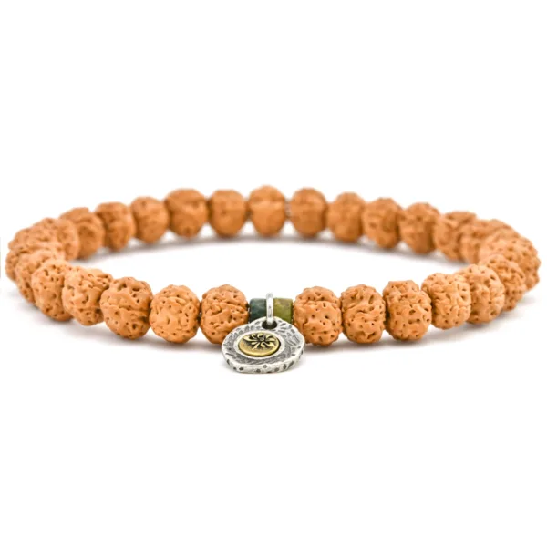 rudraksha armband - mala rudraksha - armband met 30 zaden van 8 mm - 21 cm - Afbeelding 5