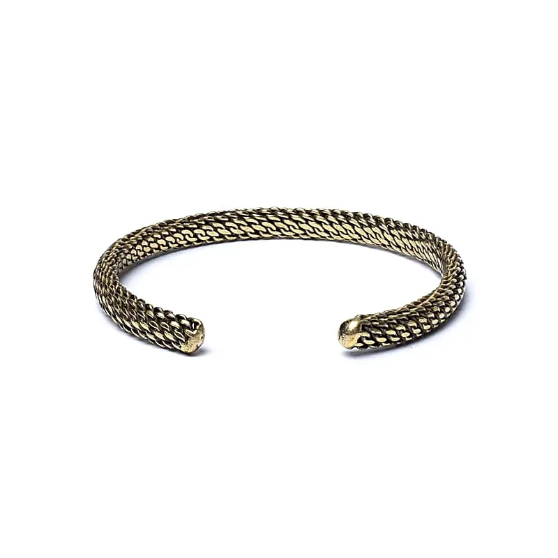 schakelarmband – goudkleurig – messing armband schakelarmband - goudkleurig - messing - Afbeelding 2