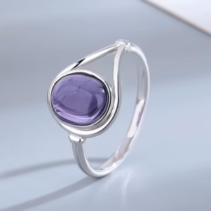 ring met amethist - ringmaat 8