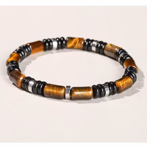 tijgeroog armband met metaal